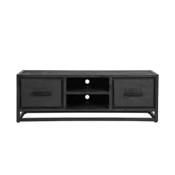 Label51 Industriele Kasten|Tv Meubels|Tv meubel Chili Zwart Mangohout 120cm