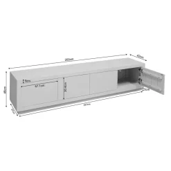 Furndea Industriele Kasten|Tv Meubels|Tv meubel Dortmund Walnoot 200cm