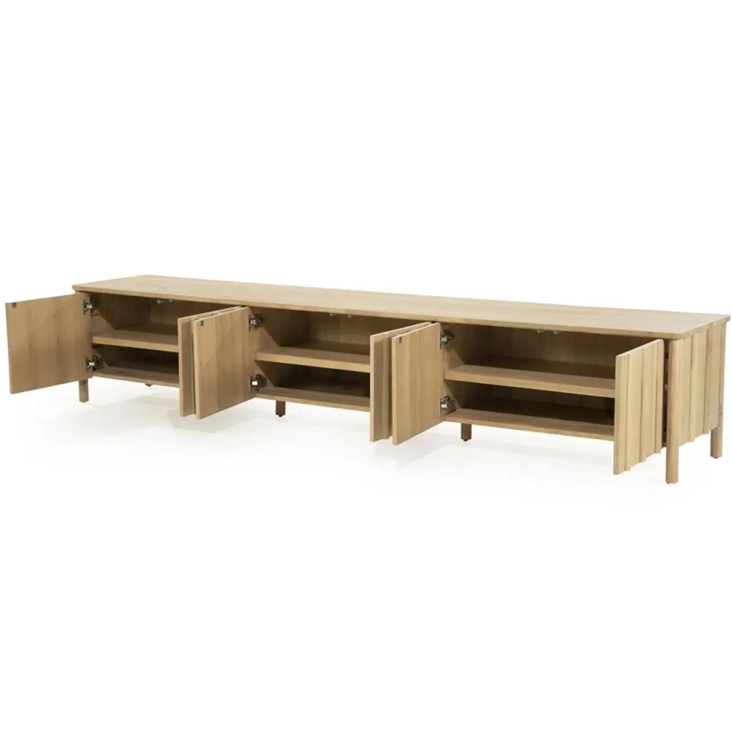 Eleonora Industriele Kasten|Tv Meubels|Tv-meubel Jake 6 deurs naturel 264cm