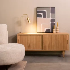 Label51 Industriele Kasten|Tv Meubels|Tv meubel Jule Naturel Eikenhout 130cm
