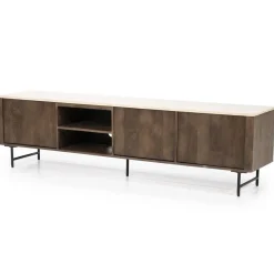 Eleonora Industriele Kasten|Tv Meubels|TV meubel Lio mangohout 3 deurs 200cm