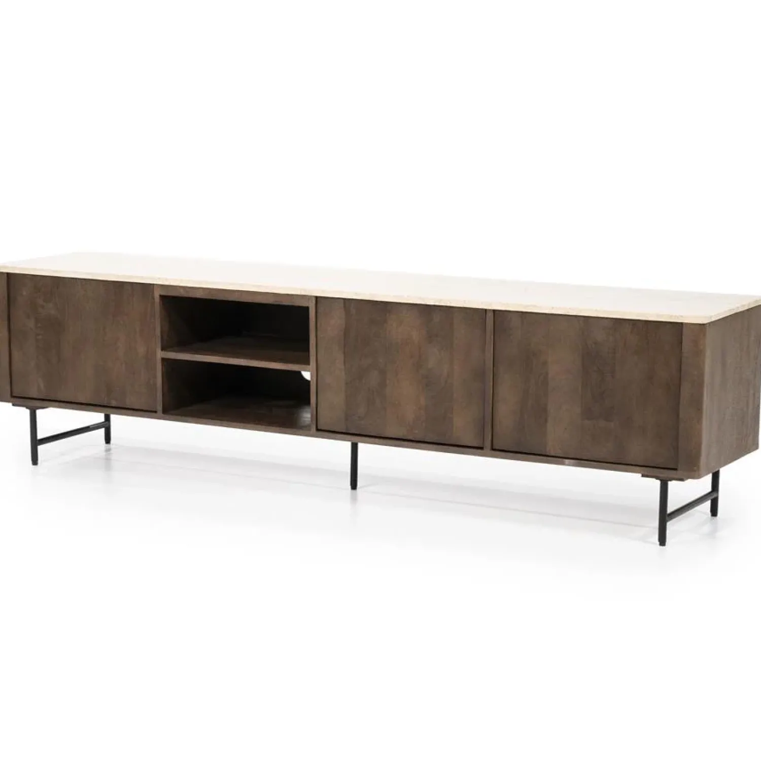 Eleonora Industriele Kasten|Tv Meubels|TV meubel Lio mangohout 3 deurs 200cm