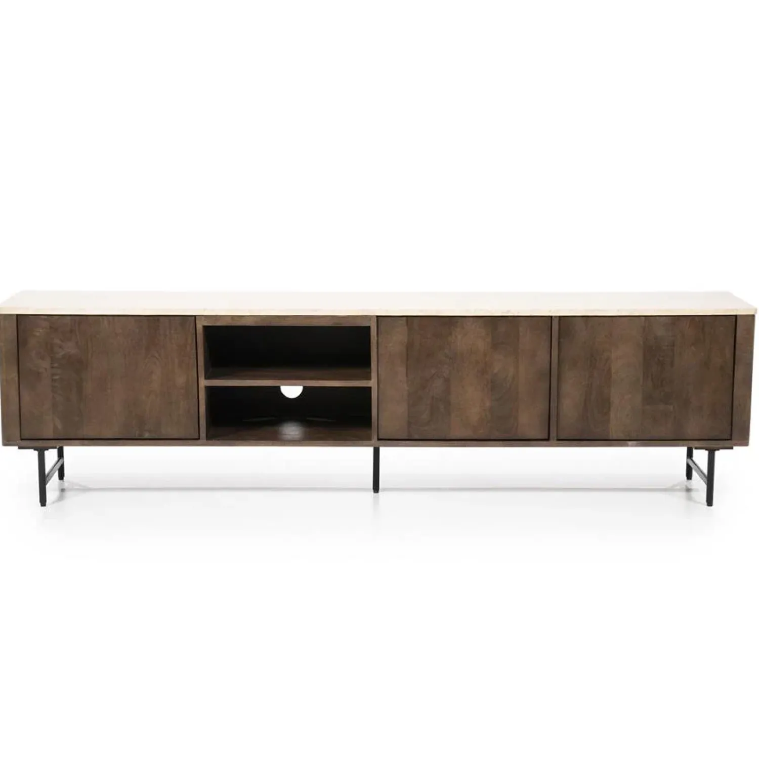 Eleonora Industriele Kasten|Tv Meubels|TV meubel Lio mangohout 3 deurs 200cm