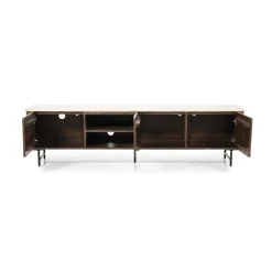 Eleonora Industriele Kasten|Tv Meubels|TV meubel Lio mangohout 3 deurs 200cm