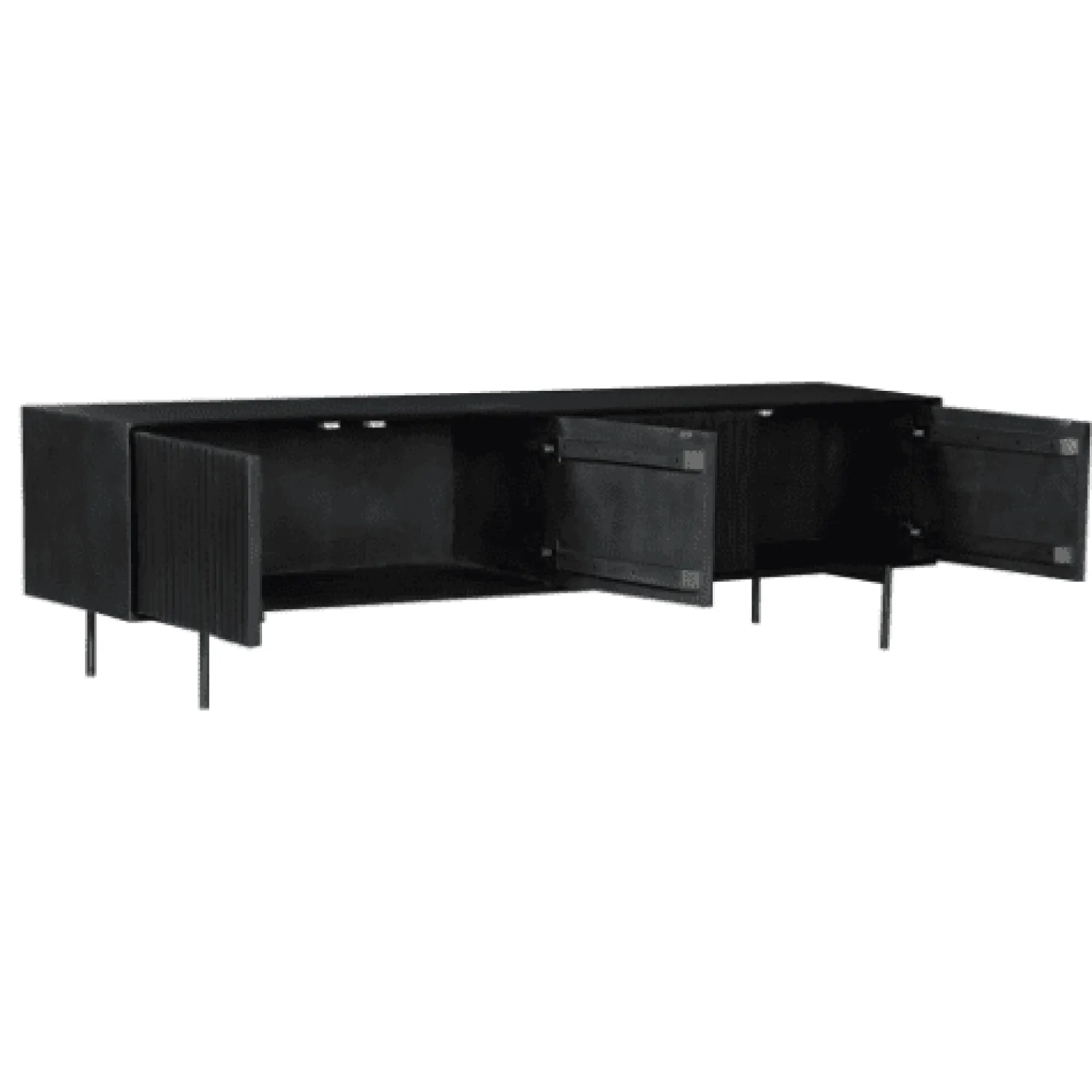 Furndea Industriele Kasten|Tv Meubels|Tv meubel Martin 165 cm zwart