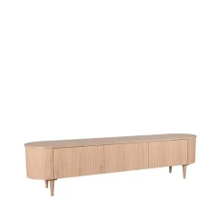 Label51 Industriele Kasten|Tv Meubels|Tv Meubel Oliva Naturel Eikenhout 220cm