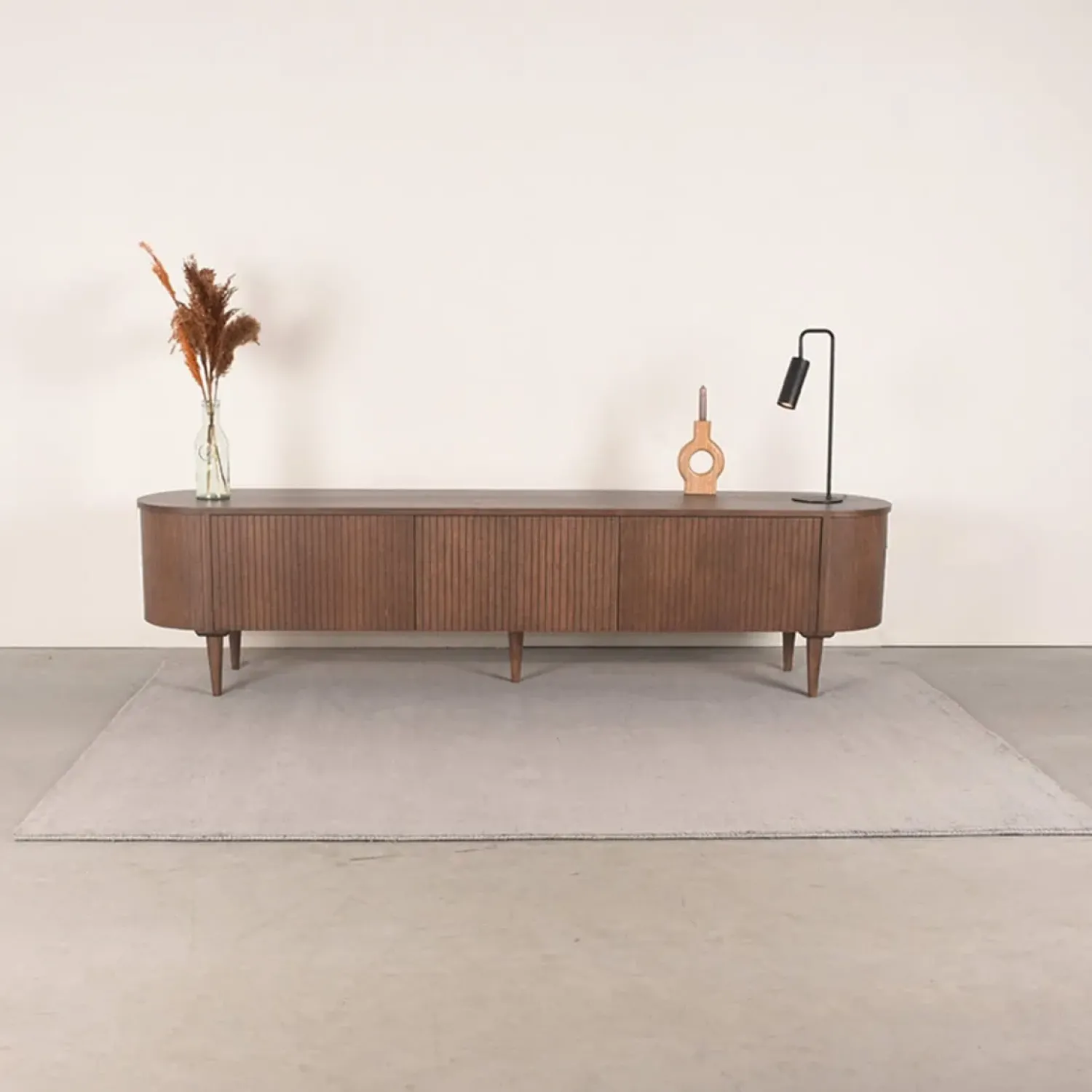 Label51 Industriele Kasten|Tv Meubels|Tv Meubel Oliva Walnoot Eikenhout 220cm