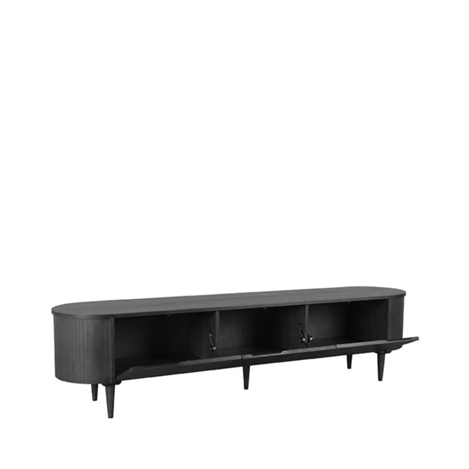 Label51 Industriele Kasten|Tv Meubels|Tv Meubel Oliva Zwart Eikenhout 220cm