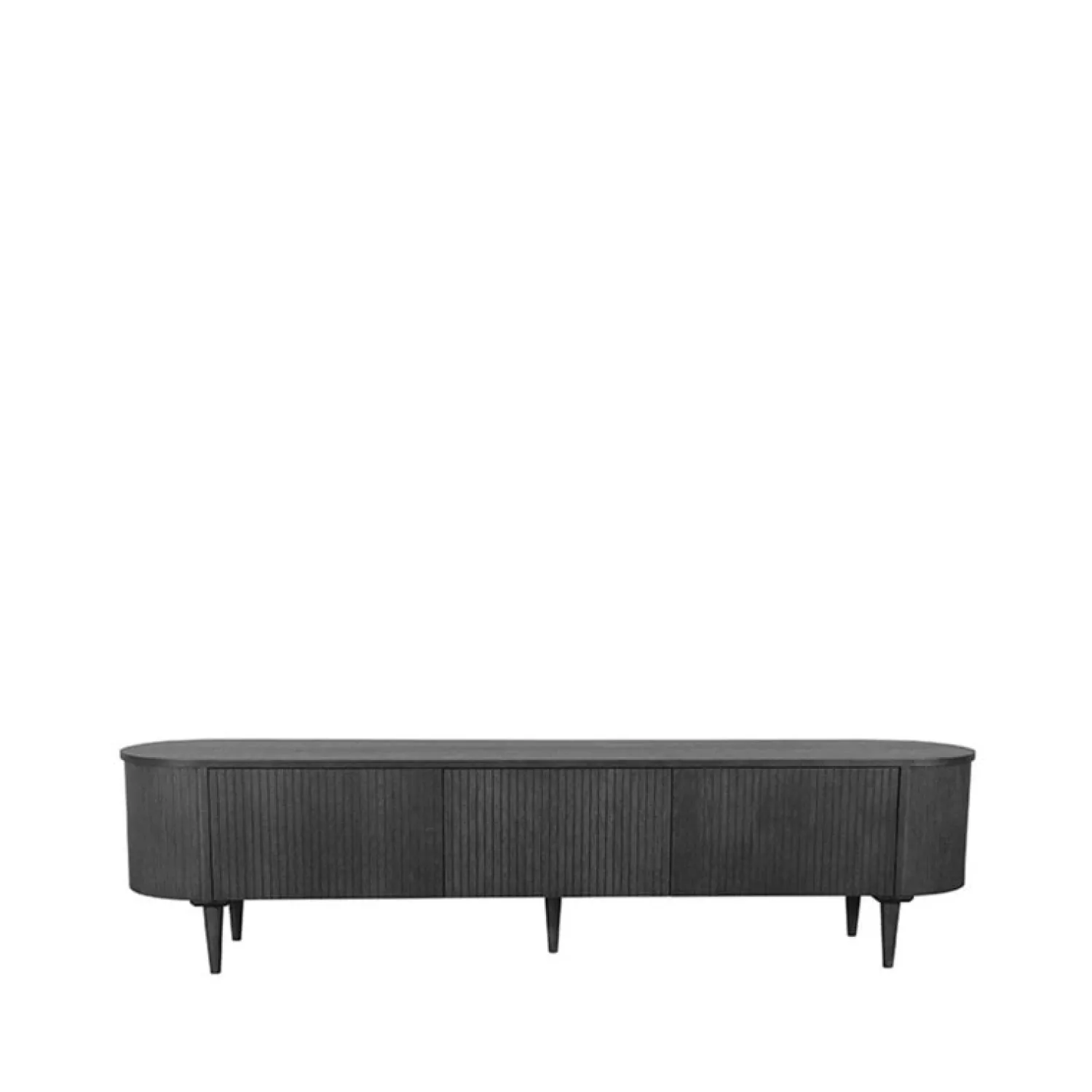 Label51 Industriele Kasten|Tv Meubels|Tv Meubel Oliva Zwart Eikenhout 220cm