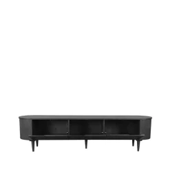 Label51 Industriele Kasten|Tv Meubels|Tv Meubel Oliva Zwart Eikenhout 220cm