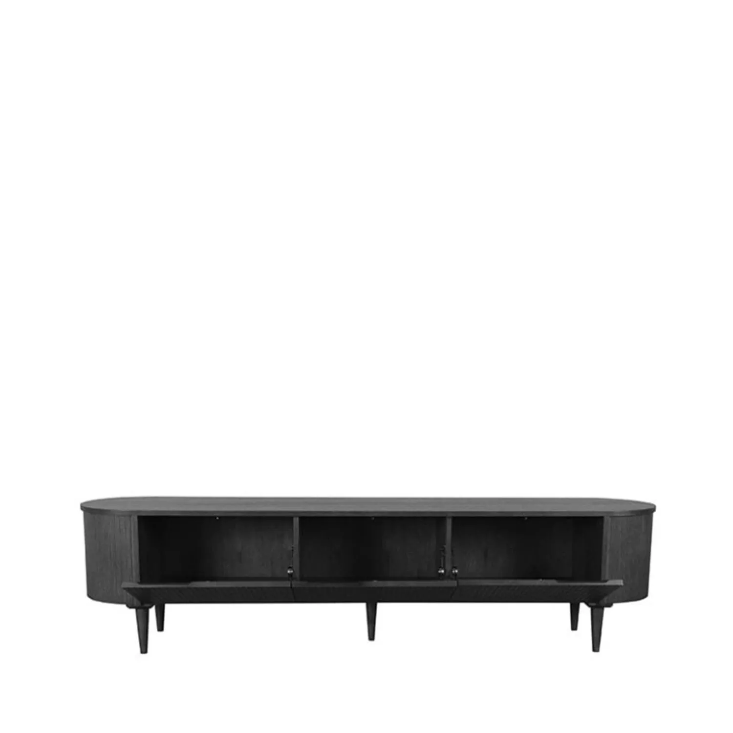 Label51 Industriele Kasten|Tv Meubels|Tv Meubel Oliva Zwart Eikenhout 220cm