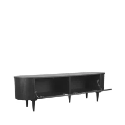 Label51 Industriele Kasten|Tv Meubels|Tv Meubel Oliva Zwart Eikenhout 180cm