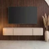 Cavetown Industriele Kasten|Tv Meubels|Tv meubel Yama zand zwevend | 195cm