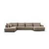 Pepp Hoekbanken|U-Bank Como met ottoman links – Beige Silencio 19 Chenille