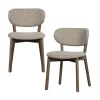 WOOOD Eetkamerstoelen|Udar Eetkamerstoel naturel met houten frame bruin