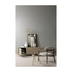 WOOOD Fauteuils|Udar Fauteuil naturel met houten frame bruin
