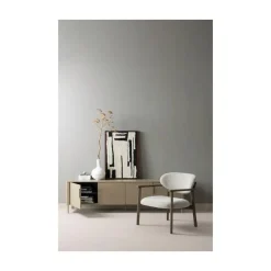 WOOOD Fauteuils|Udar Fauteuil naturel met houten frame bruin
