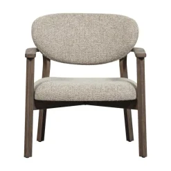 WOOOD Fauteuils|Udar Fauteuil naturel met houten frame bruin