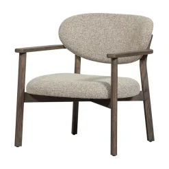 WOOOD Fauteuils|Udar Fauteuil naturel met houten frame bruin