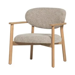 WOOOD Fauteuils|Udar Fauteuil naturel met houten frame naturel