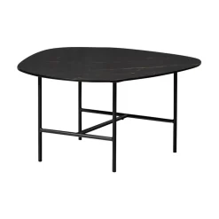 WOOOD Salontafels|Vajen Salontafel organisch Zwart Marmerlook 70cm