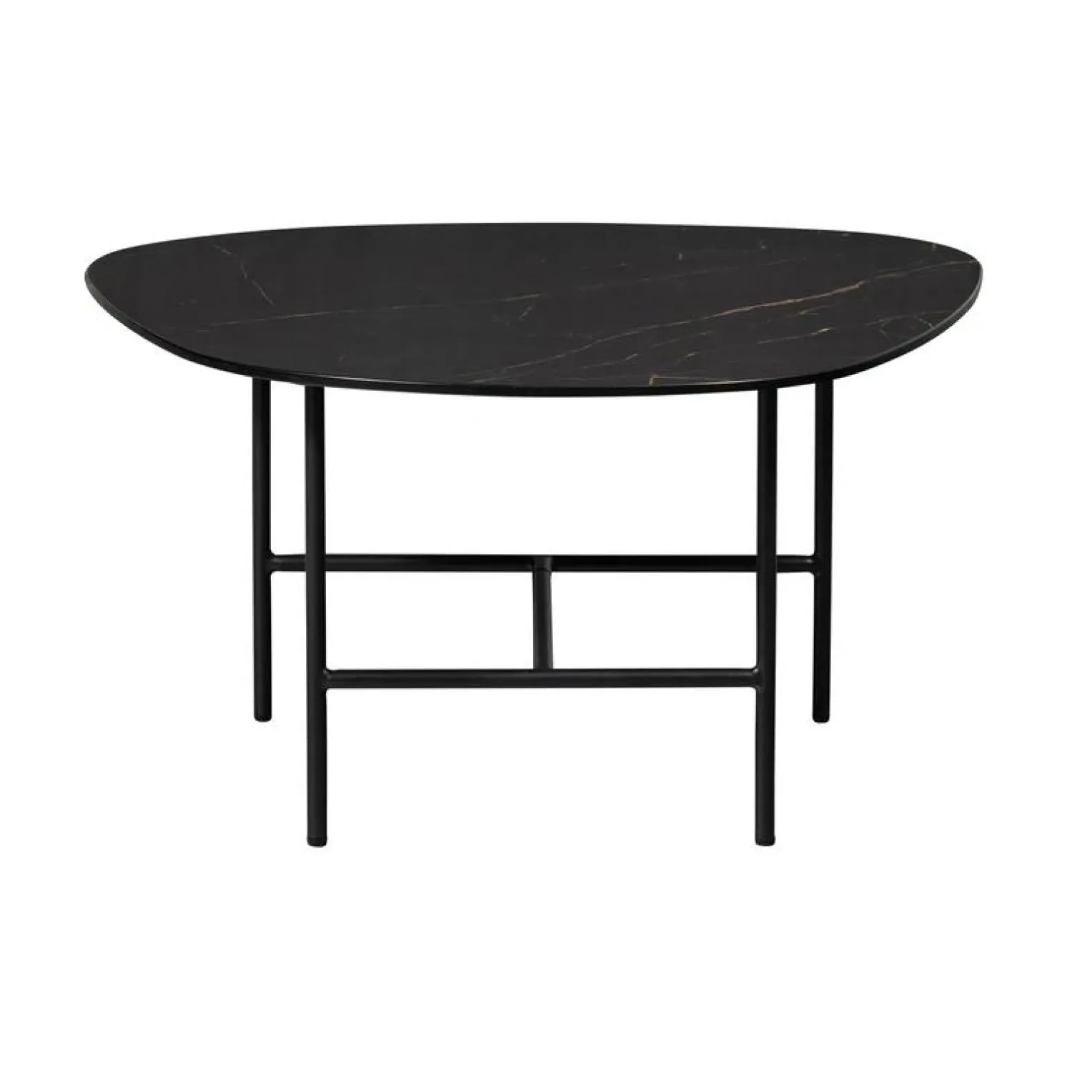 WOOOD Salontafels|Vajen Salontafel organisch Zwart Marmerlook 70cm