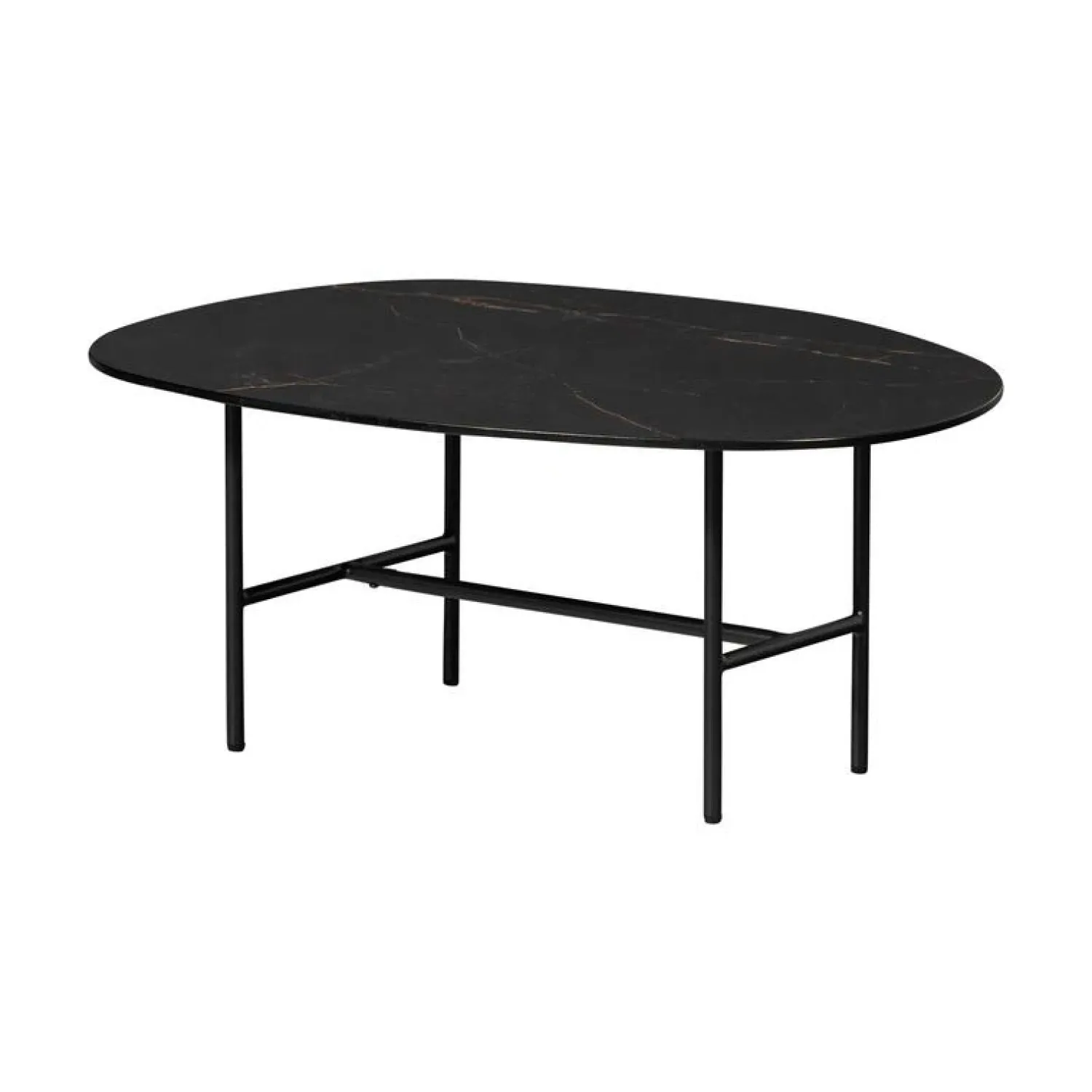WOOOD Salontafels|Vajen Salontafel organisch Zwart Marmerlook 80cm
