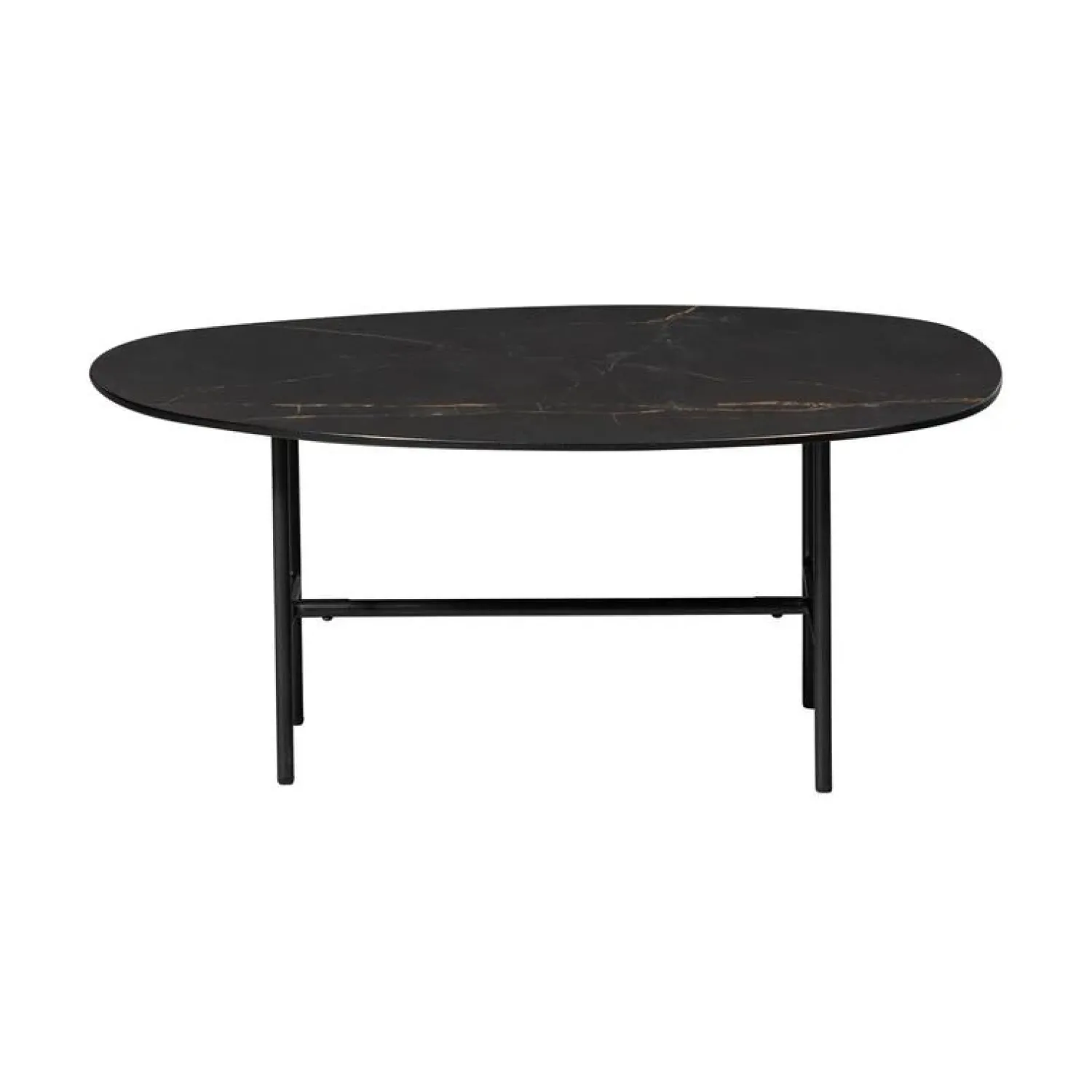 WOOOD Salontafels|Vajen Salontafel organisch Zwart Marmerlook 80cm
