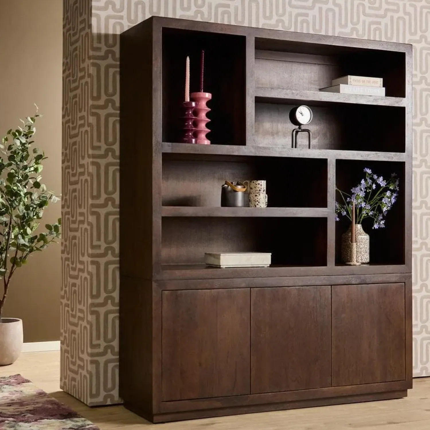 Furndea Vakkenkasten|Boekenkasten|Vakkenkast Dortmund XL Walnoot 160cm