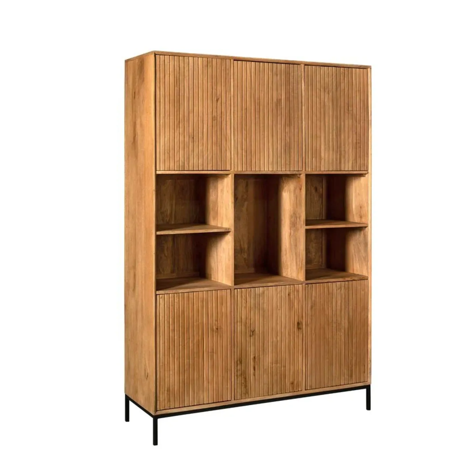 Furndea Vakkenkasten|Industriele Kasten|Vakkenkast Martin XL Naturel 135cm