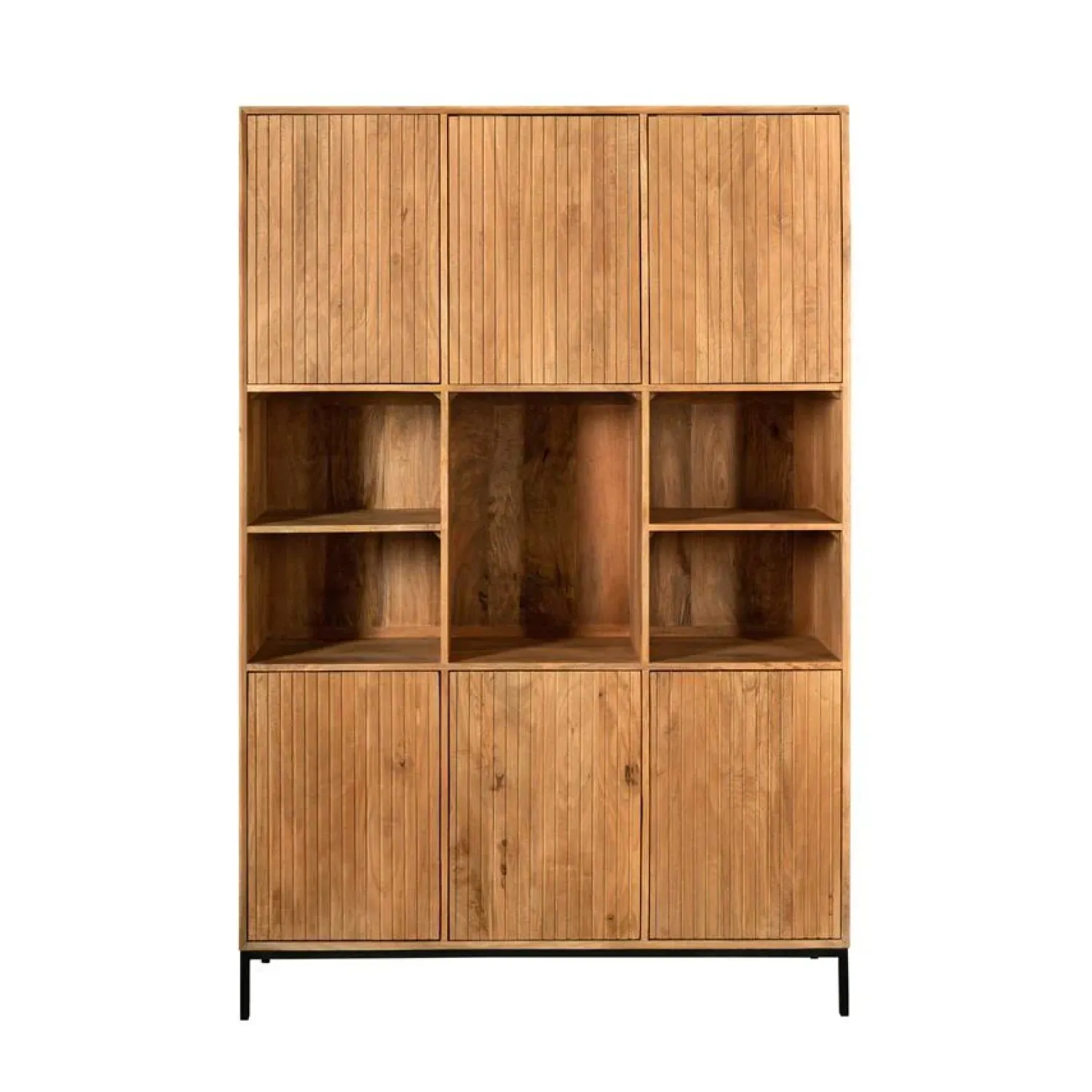 Furndea Vakkenkasten|Industriele Kasten|Vakkenkast Martin XL Naturel 135cm