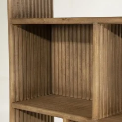 By Boo Vakkenkasten|Industriele Kasten|Vakkenkast Rigato small Mangohout 100cm