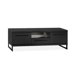Maison Madera Industriele Kasten|Tv Meubels|Valente Tv meubel klein 2-deurs Zwart 150cm