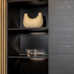Maison Madera Wandkasten|Industriele Kasten|Valente Wandkast Zwart 120cm
