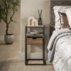 Kalfort Nachtkastjes|Industriele Kasten|Valentina XS Nachtkastje 1 lade Keramiek Travertin 64cm