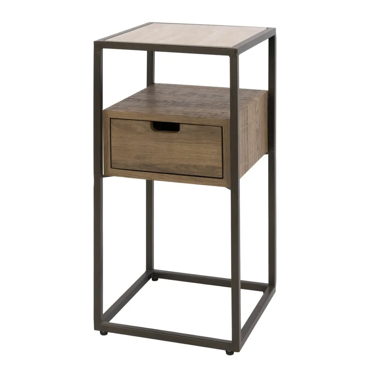 Kalfort Nachtkastjes|Industriele Kasten|Valentina XS Nachtkastje 1 lade Keramiek Travertin 64cm