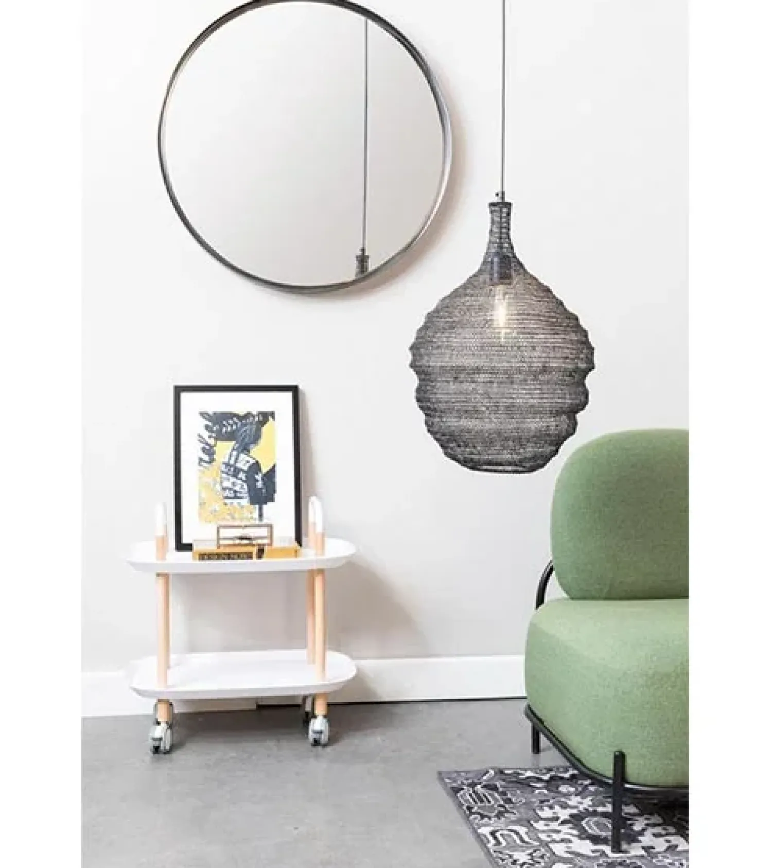 NORI Living Hanglampen|Valier 1-lichts hanglamp zwart 48cm