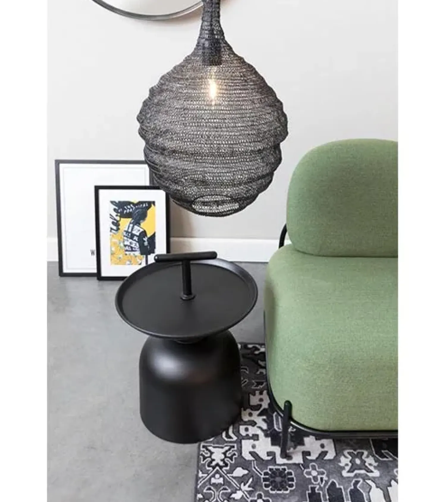 NORI Living Hanglampen|Valier 1-lichts hanglamp zwart 48cm