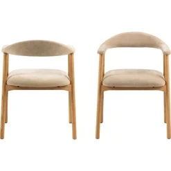 Nordhavn Eetkamerstoelen|Vandis Eetkamerstoel Beige Stof