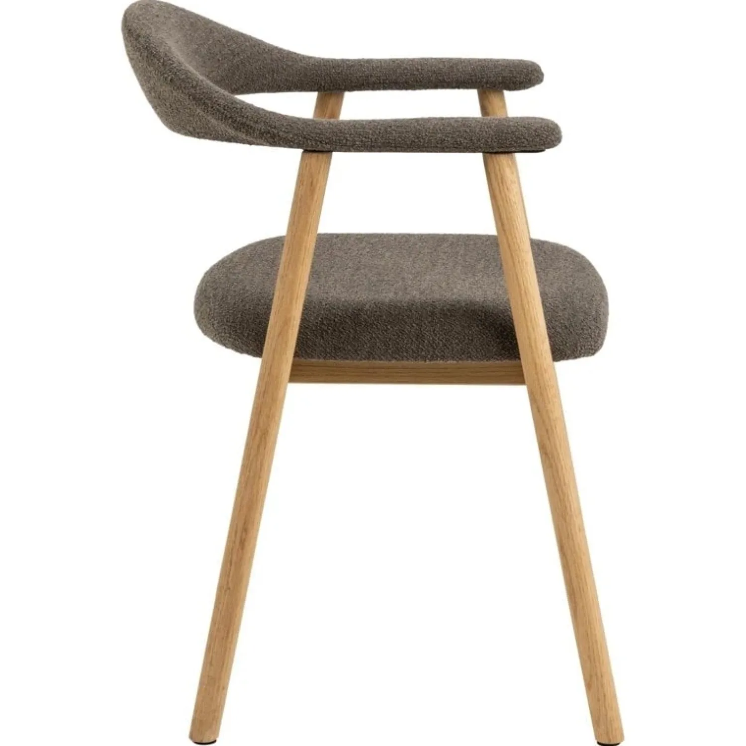 Nordhavn Eetkamerstoelen|Vandis Eetkamerstoel Bruin Stof
