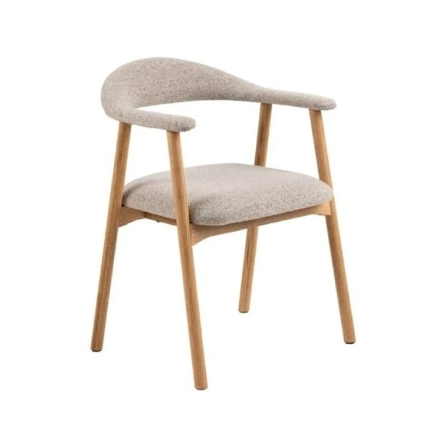 Nordhavn Eetkamerstoelen|Vandis Eetkamerstoel Taupe Stof