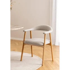 Nordhavn Eetkamerstoelen|Vandis Eetkamerstoel Taupe Stof