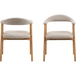Nordhavn Eetkamerstoelen|Vandis Eetkamerstoel Taupe Stof