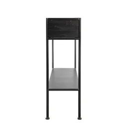 PTMD Sidetables|Varo Sidetable 2 lades Zwart Hout