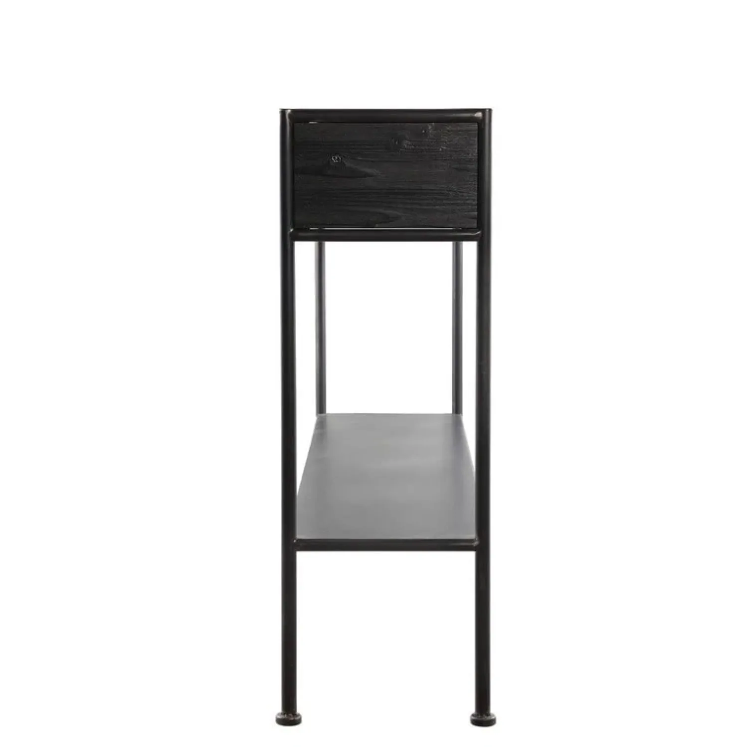 PTMD Sidetables|Varo Sidetable 2 lades Zwart Hout