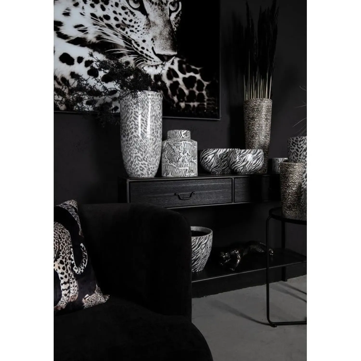 PTMD Sidetables|Varo Sidetable 2 lades Zwart Hout