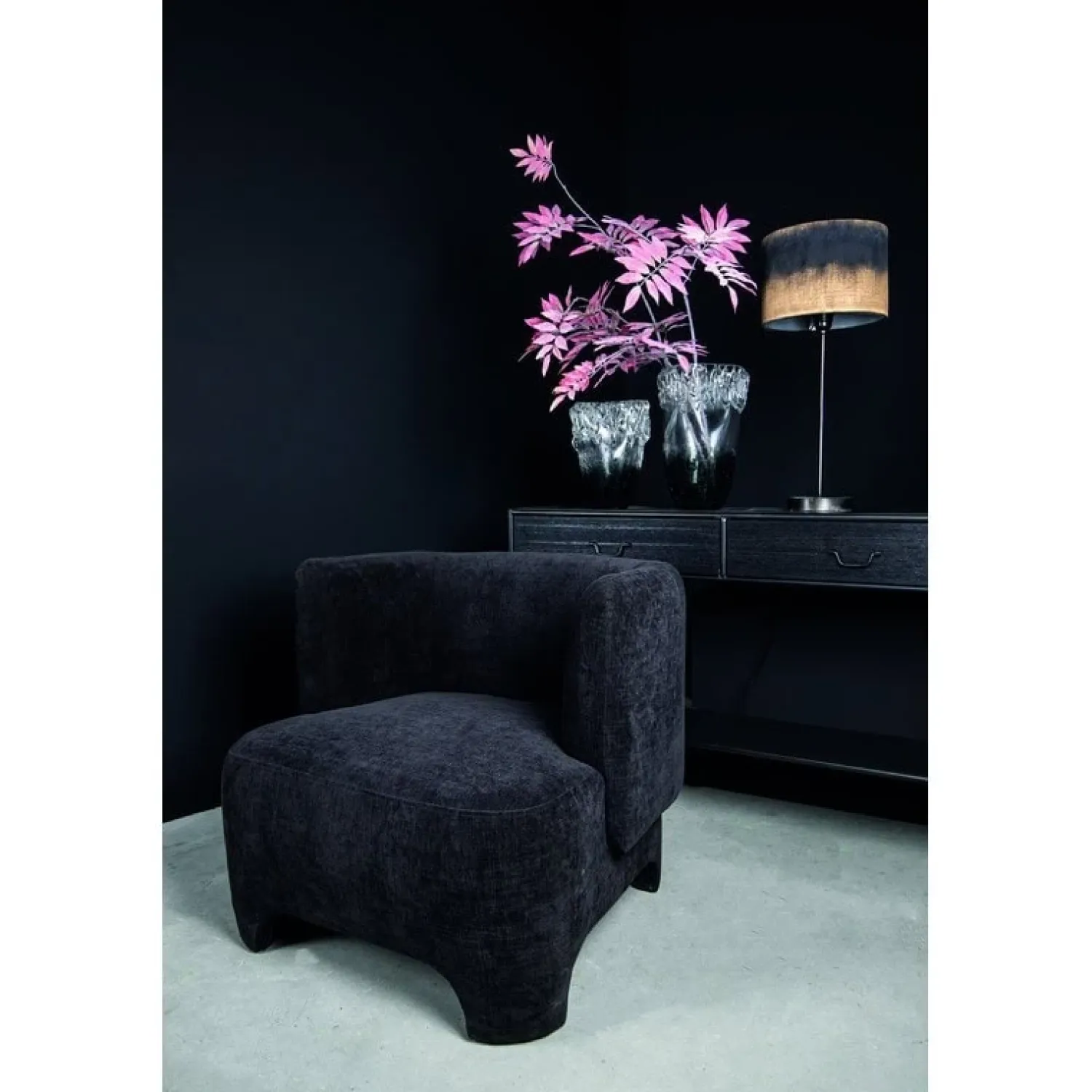 PTMD Sidetables|Varo Sidetable 2 lades Zwart Hout