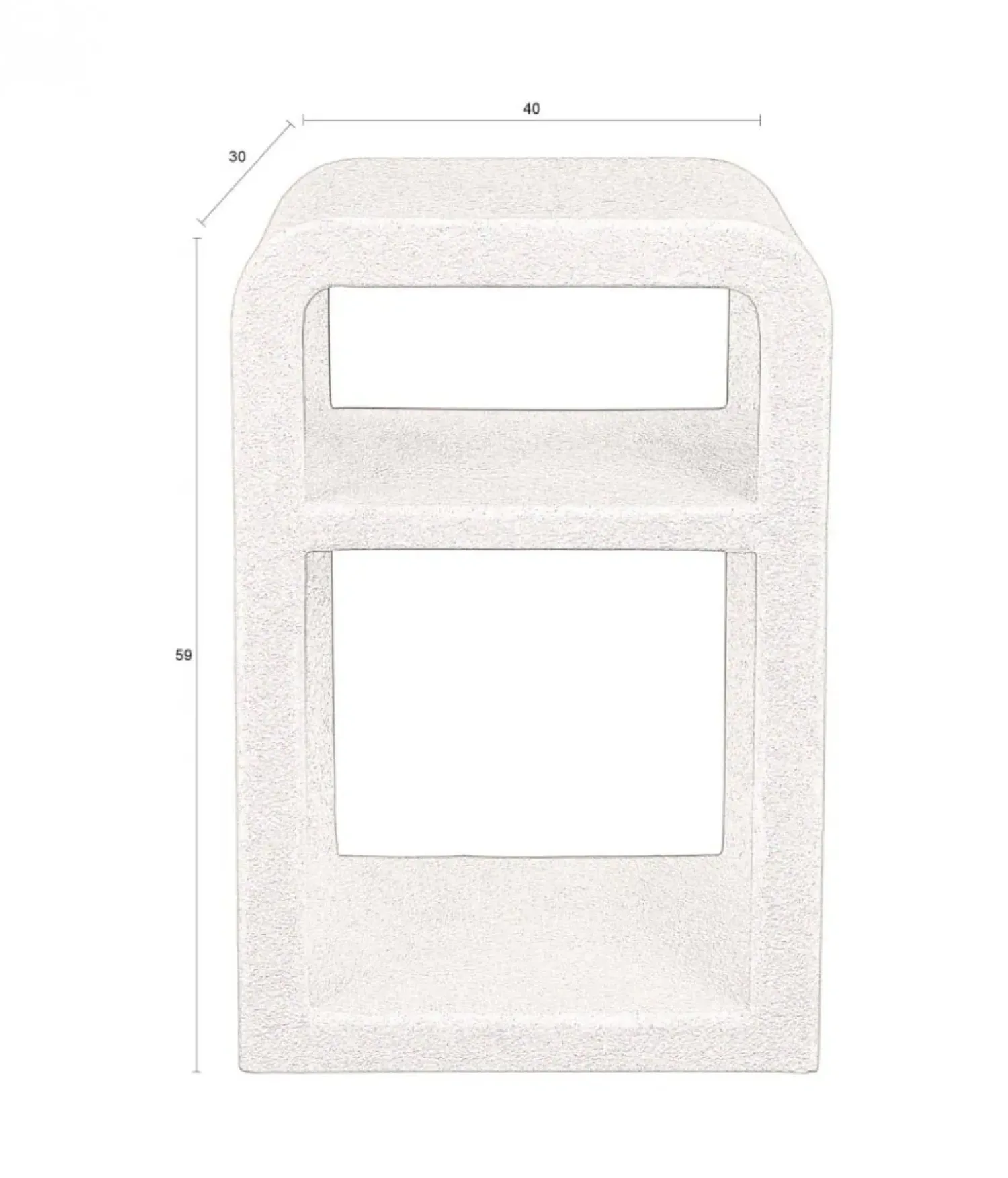 Dutchbone Bijzettafels|Veda Bed Bijzettafel MDF 40cm