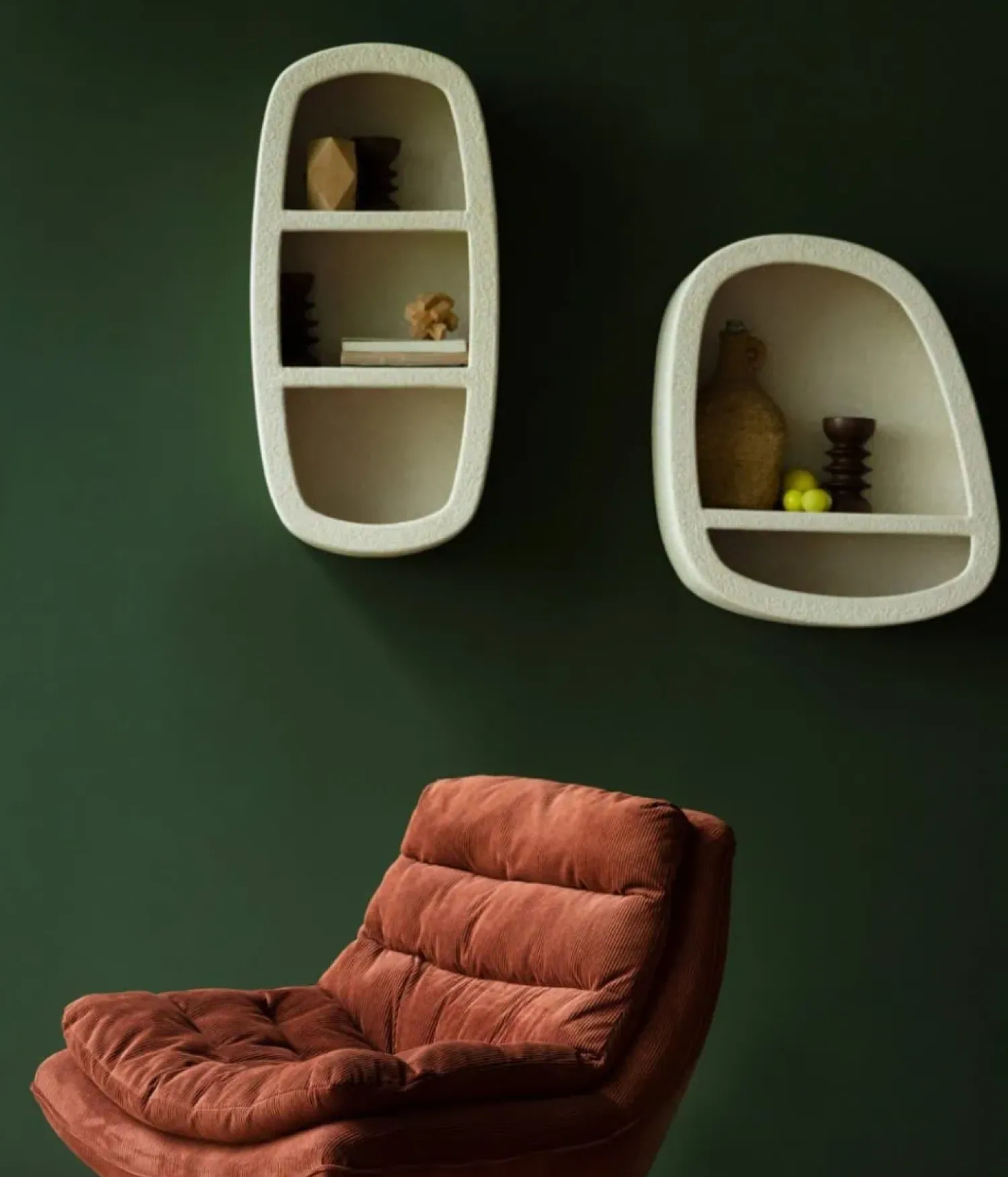 Dutchbone Wandkasten|Industriele Kasten|Veda Wandkast 2 Planken MDF 40cm