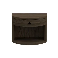 Nordhavn Nachtkastjes|Industriele Kasten|Velda Zwevend Nachtkastje Bruin 40cm